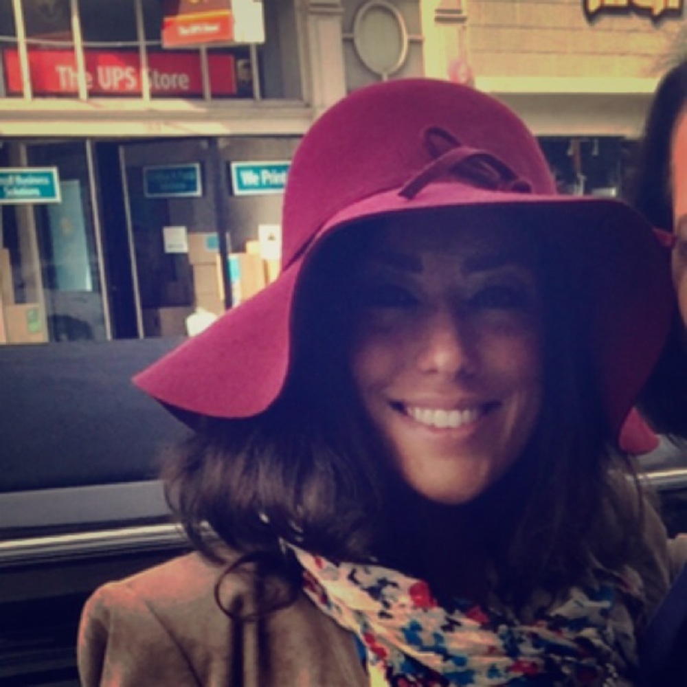 Burgundy hat